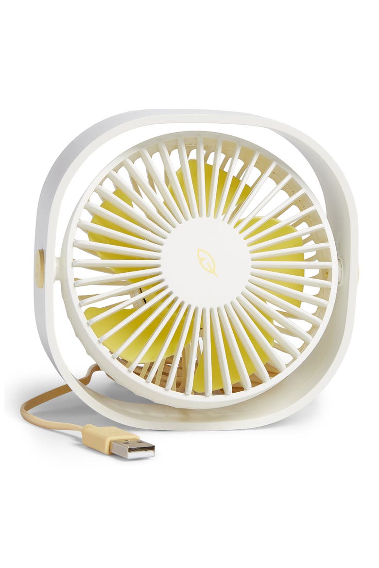 USB Cable Mini Desktop Fan, Main, color, WHITE
