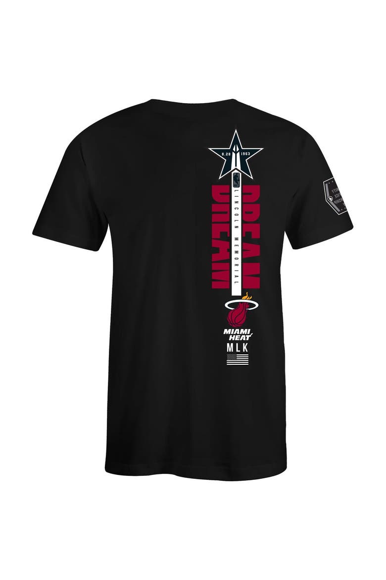 Unisex FISLL x Black History Collection  Black Miami Heat T-Shirt, Alternate, color, Black