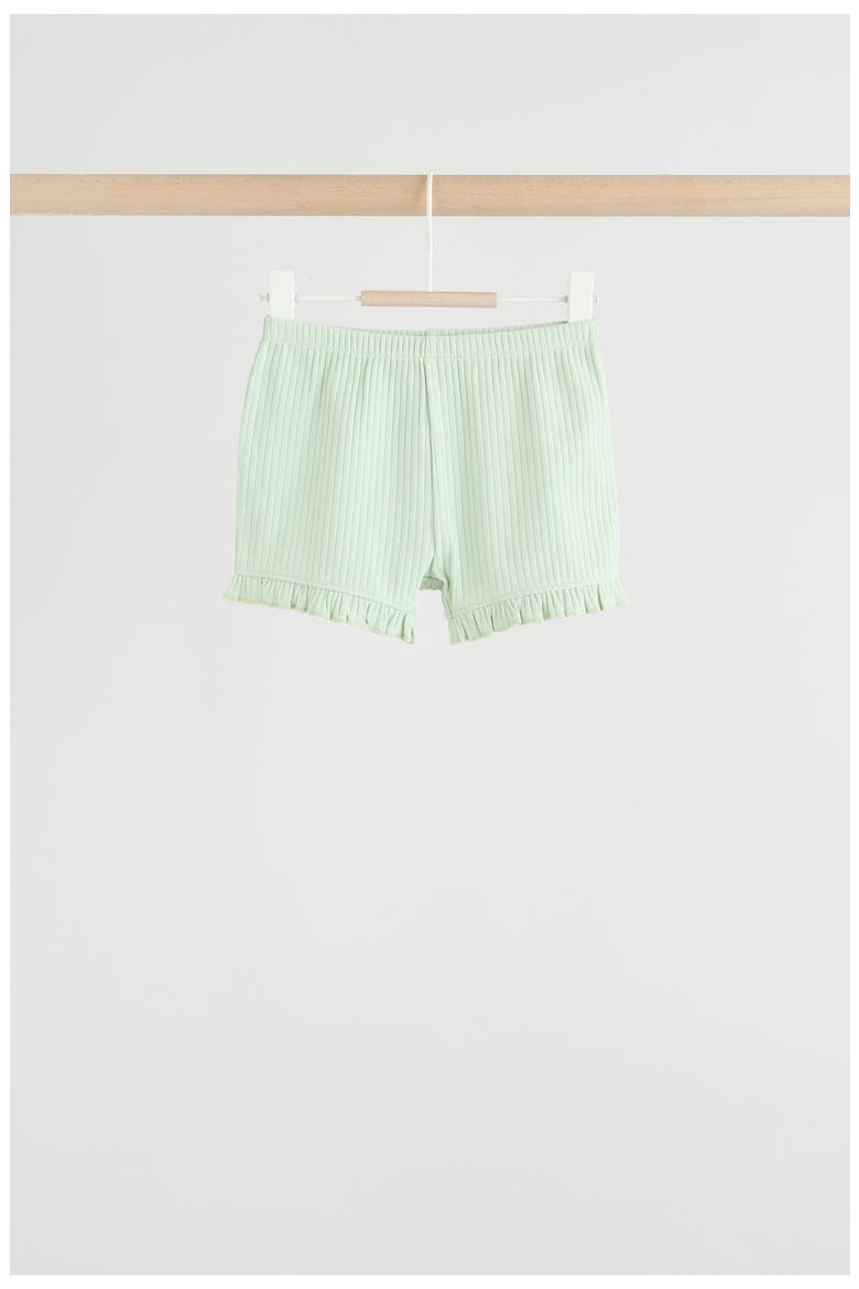 Kids' 4-Pack Frill Ribbed Shorts, Alternate, color, PURPLE MULTI