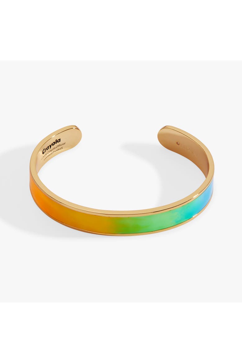 Crayola  x Alex and Ani Fan Favorites Rainbow Resin Cuff, Alternate, color, Gold
