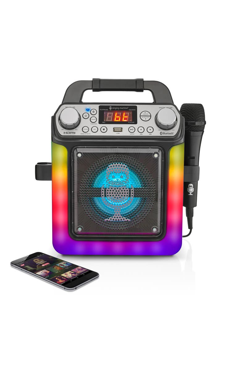 Singing Machine Groove Cube Mini Karaoke Machine, Alternate, color, Black