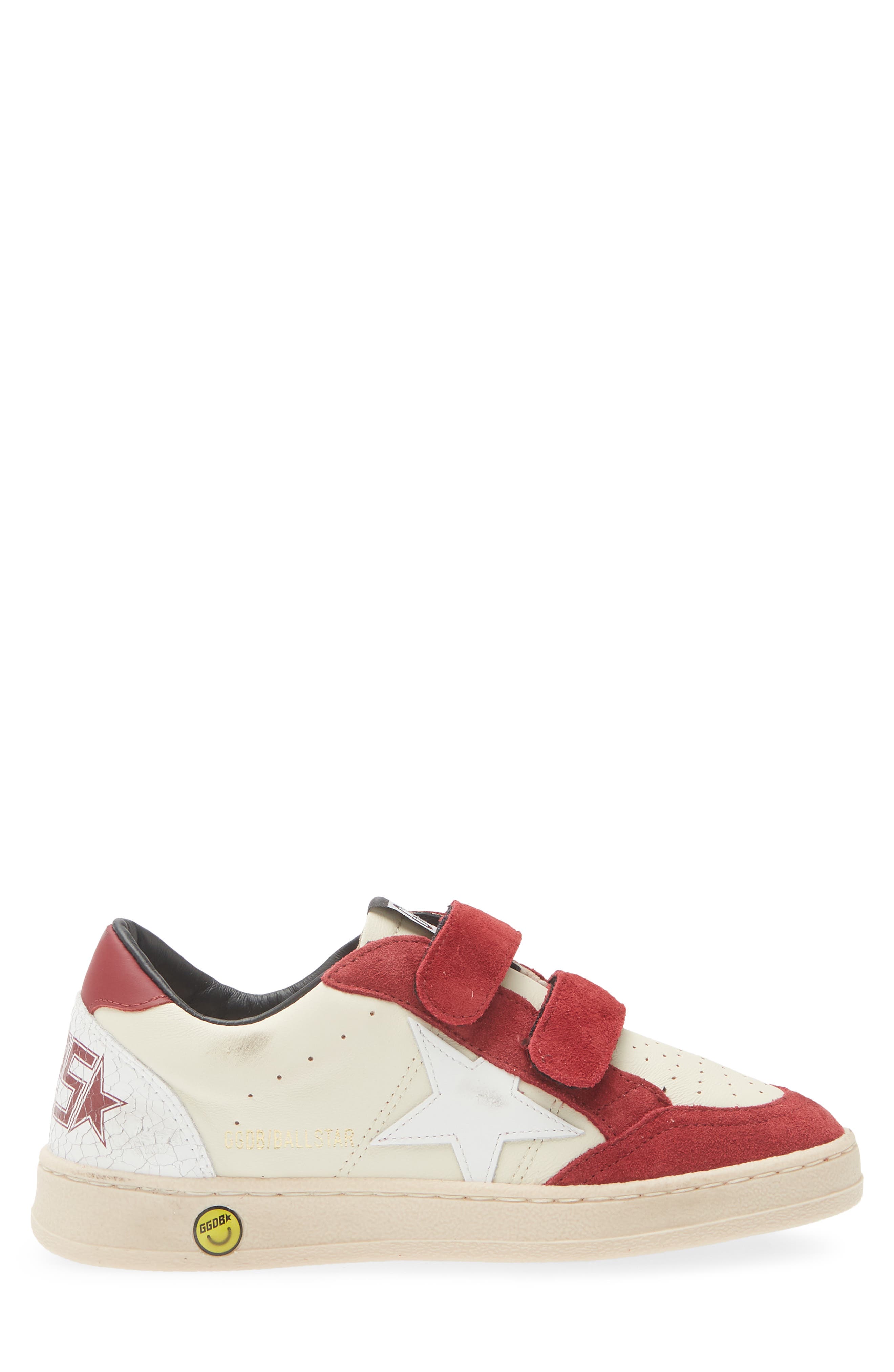 Golden Goose Kids' Ball Star Sneaker, Alternate, color, Dirty White/ White/ Red