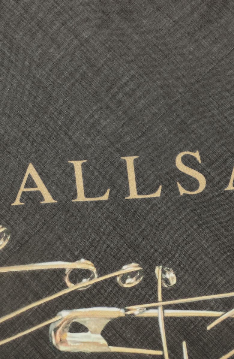 AllSaints Cora Square Scarf, Alternate, color, Black