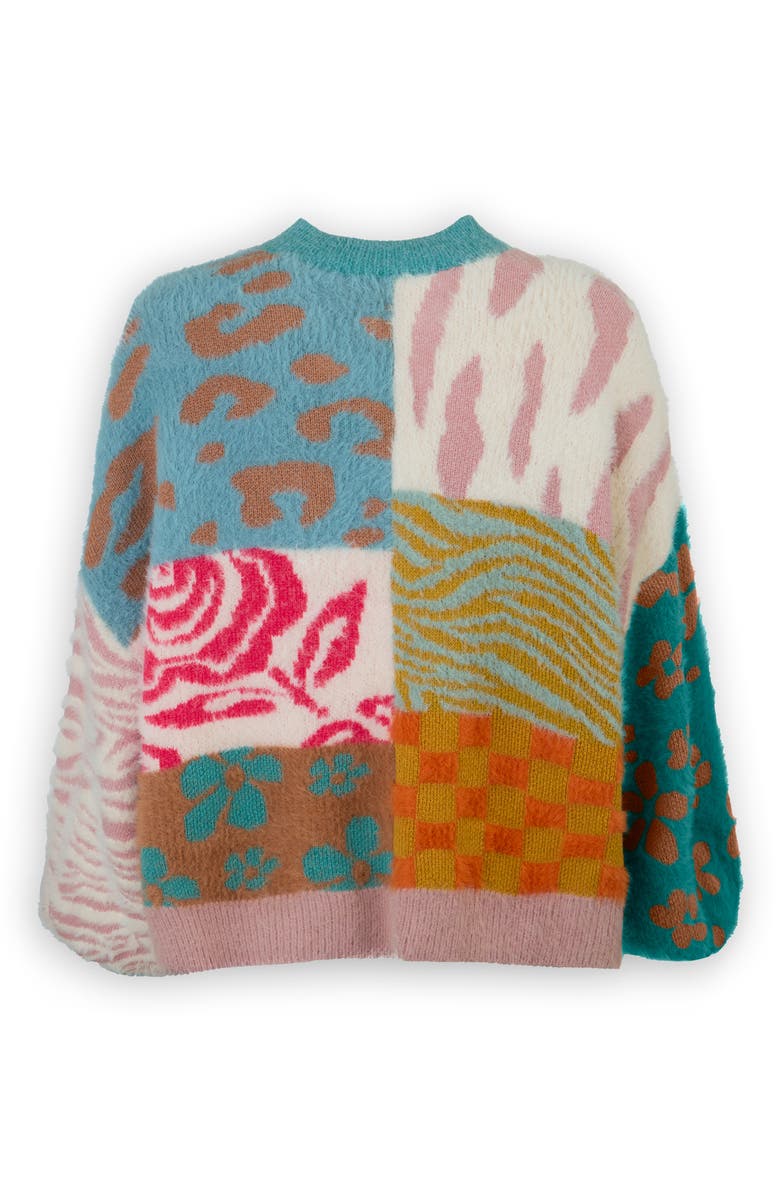 SAACHI Mixed Print Cardigan, Alternate, color, Multi