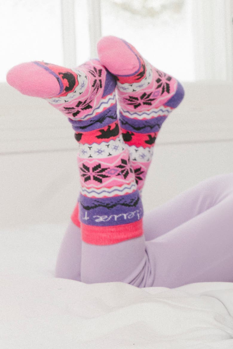 Padded Ski Merino Wool Socks, Alternate, color, Pink