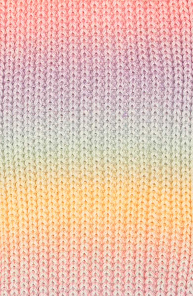 Kurt Geiger London Be Kind Cotton Blend Pom Pom Scarf, Alternate, color, Pink Comb