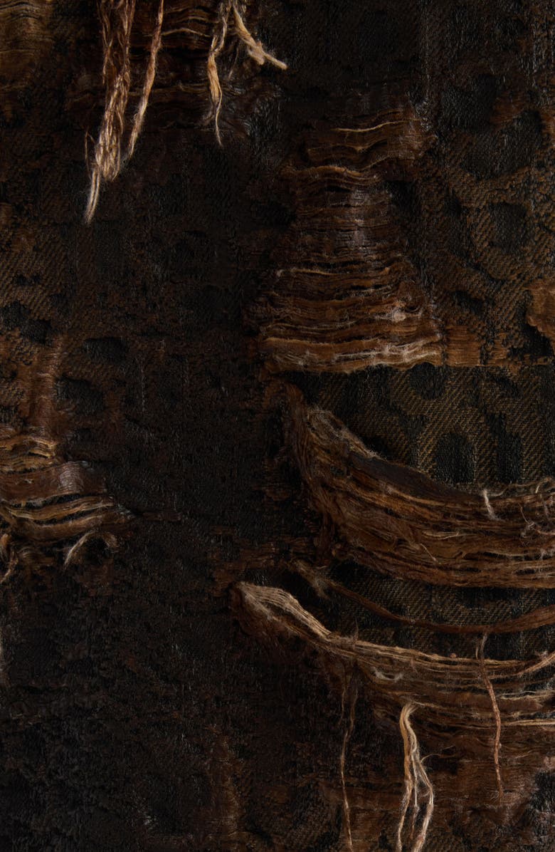 Acne Studios Distressed Monogram Coated Denim Jacket, Alternate, color,