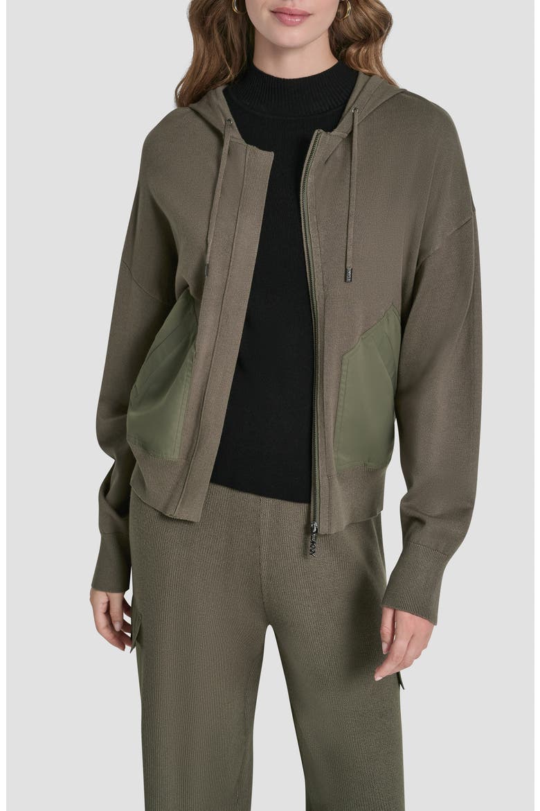 Mixed Media Hoodie, Alternate, color, CITY TAUPE
