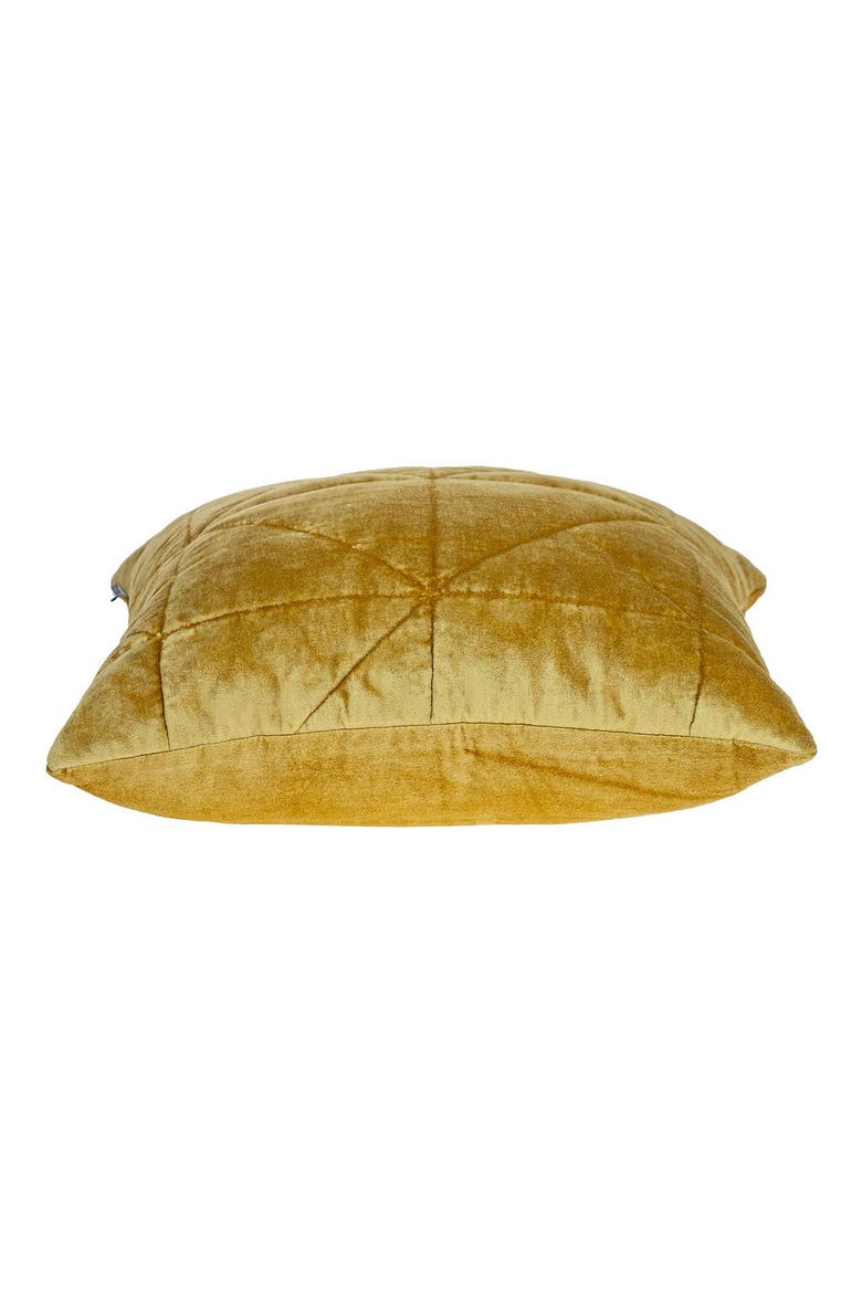 Zoe Quilted Throw Pillow, Alternate, color, YELLOW
