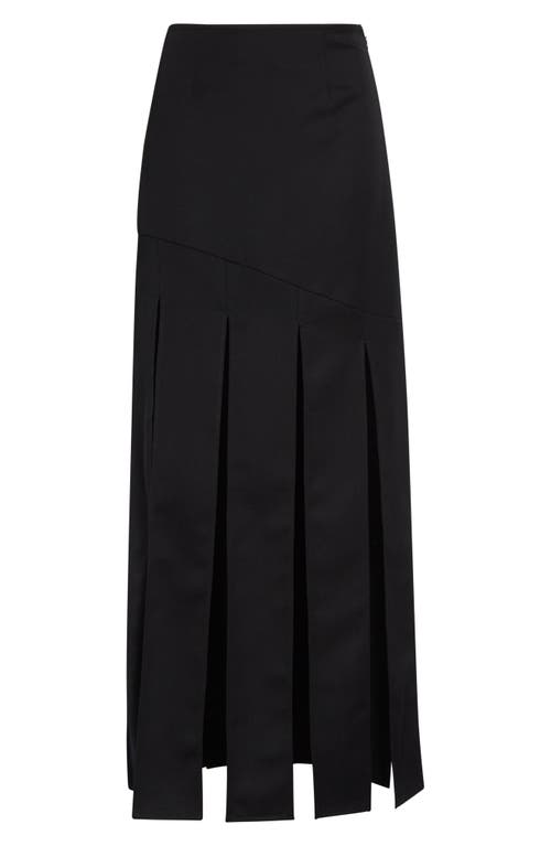 Simone Rocha Womens Black Bias Cut Multi-slit Woven Maxi Skirt In Black