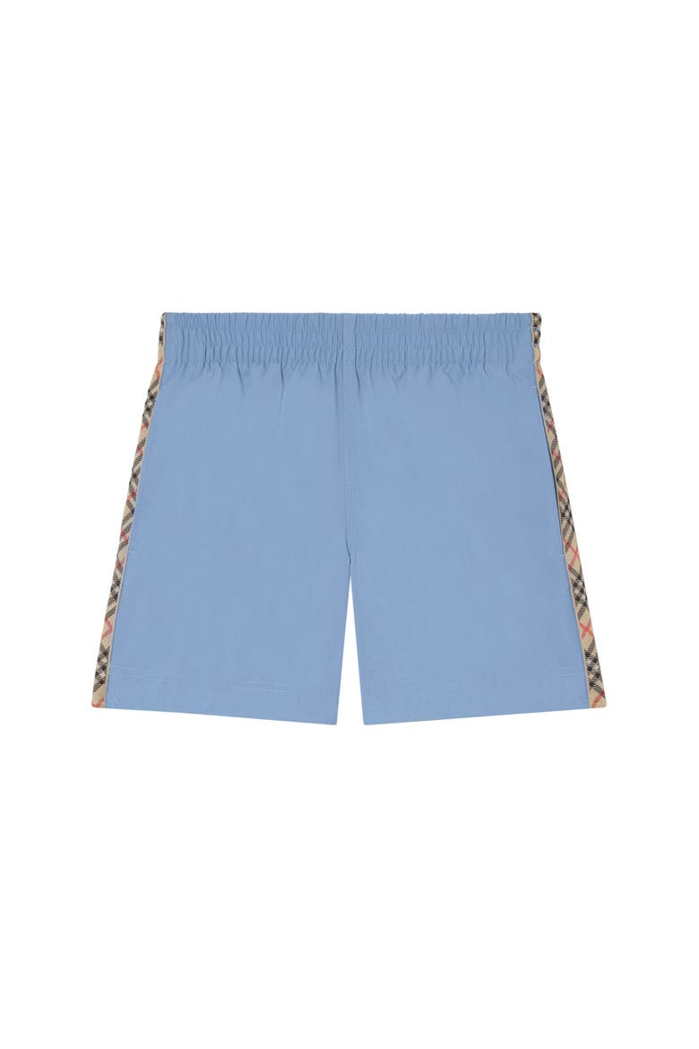 Check Trim Swim Shorts, Main, color, Cornflower blue