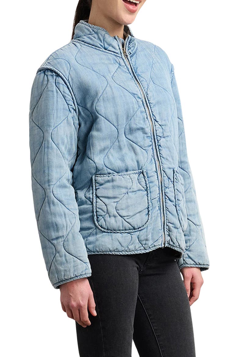 Quilted Chambray Jacket, Alternate, color, WASHED BLUE