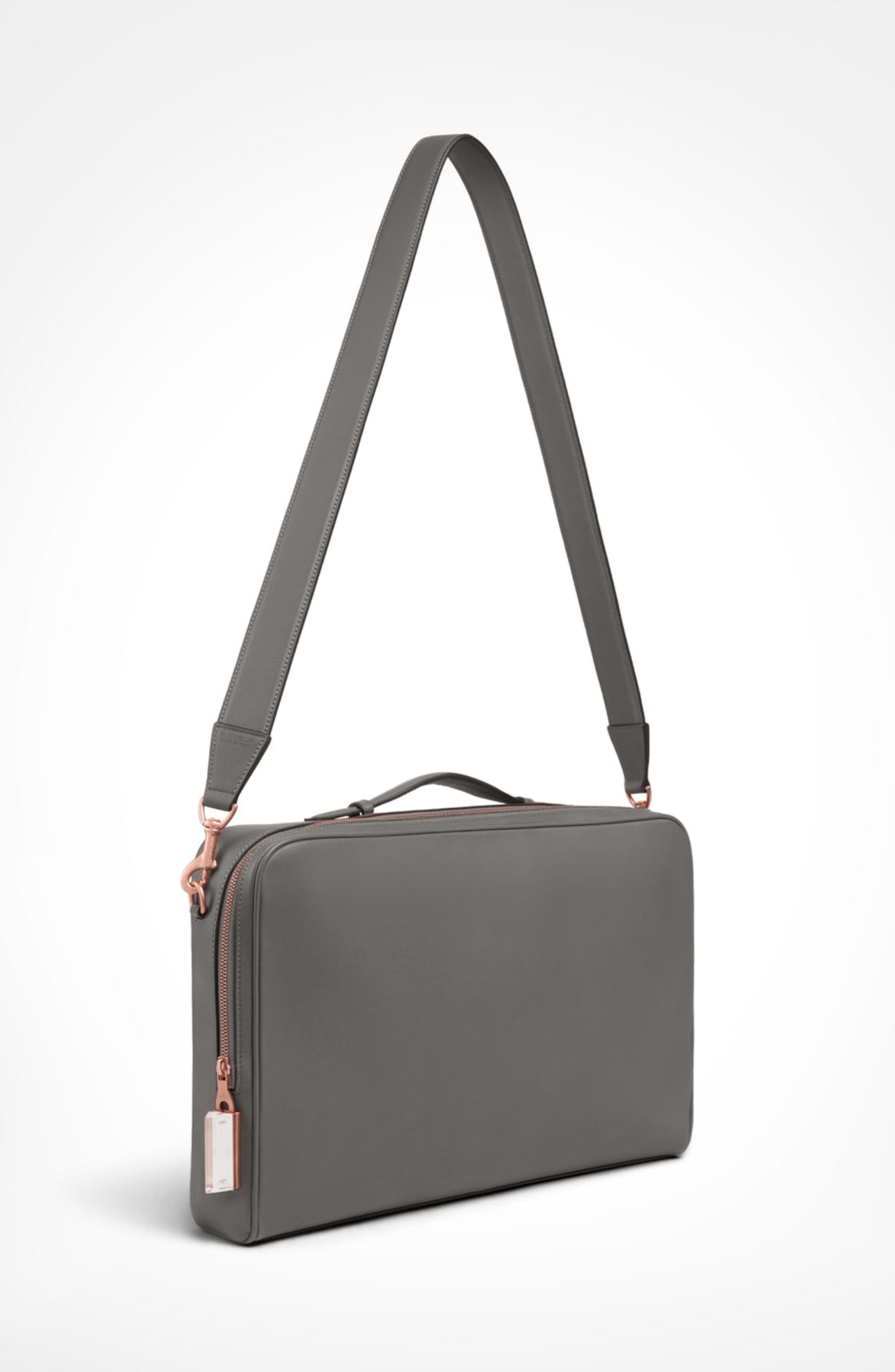Cristallo Soft Laptop Briefcase, Alternate, color, Elephant Grey
