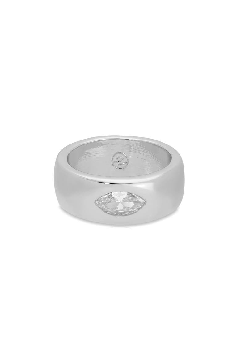 Teasure Marquise Cubic Zirconia Ring, Main, color, SILVER