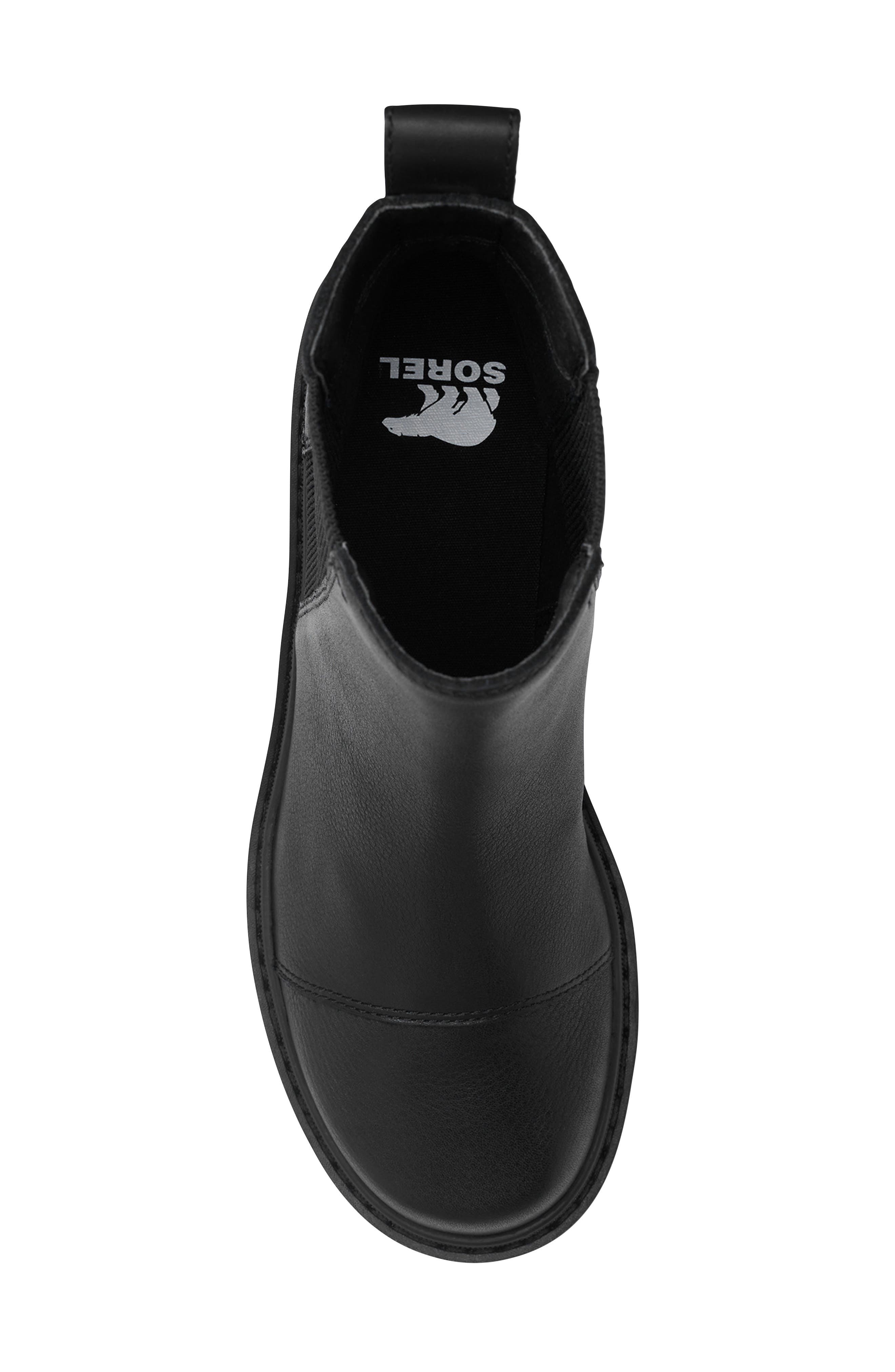 SOREL Joan Now Waterproof Chelsea Boot, Alternate, color, Black/ Black