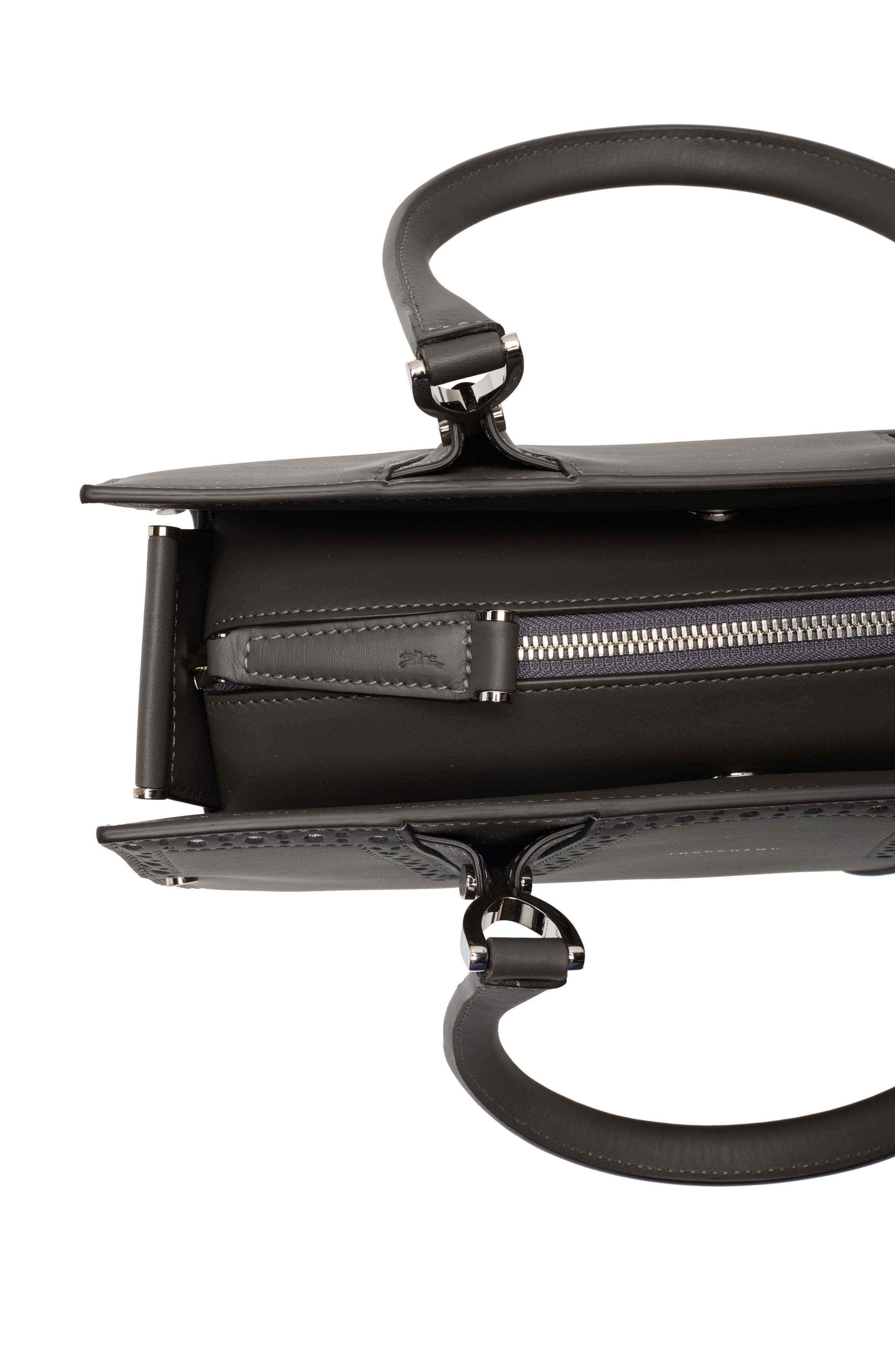 Longchamp Paris Premier Small Tote, Alternate, color, Anthracite