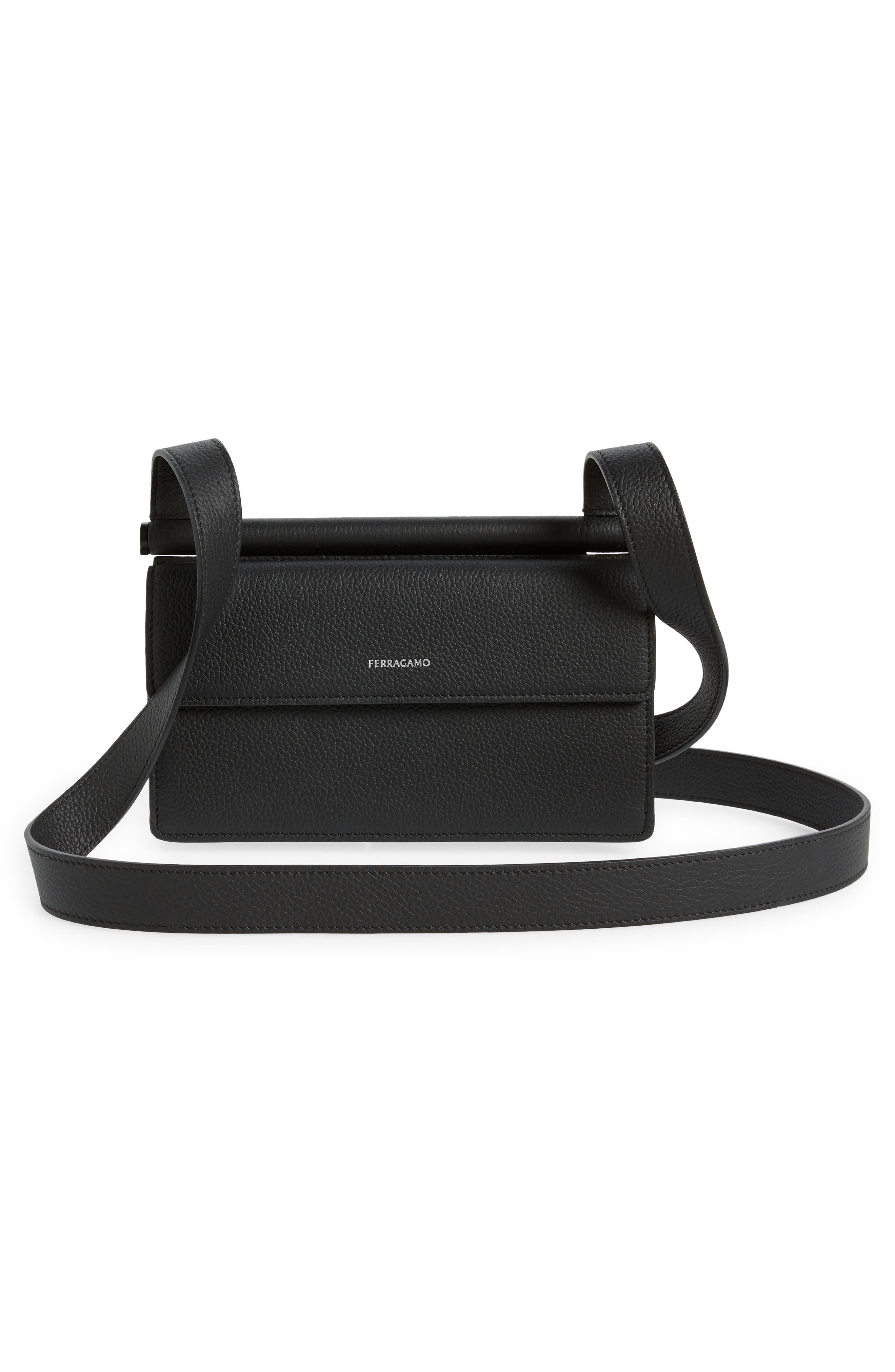 FERRAGAMO Twins Multipocket Leather Crossbody Bag, Alternate, color, 