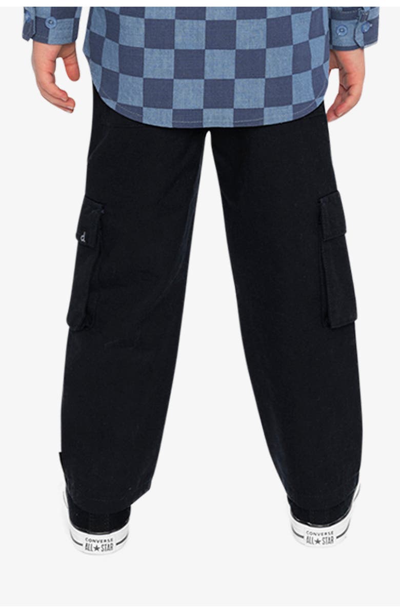 Deux par Deux Twill Cargo Pocket Drawstring Waist Pants, Alternate, color,