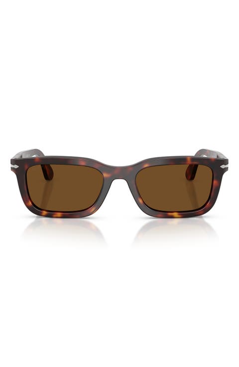 Gender Inclusive 53mm Polarized Rectangle Sunglasses