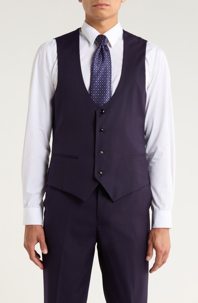 ZEGARIE Stretch 3-Piece Suit, Alternate, color, Eggplant