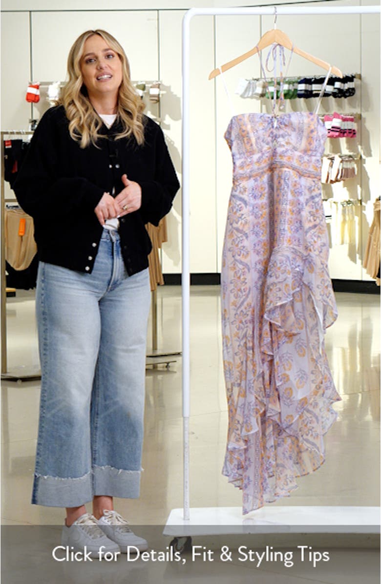 Estrada Mixed Print High-Low Dress, sales video thumbnail