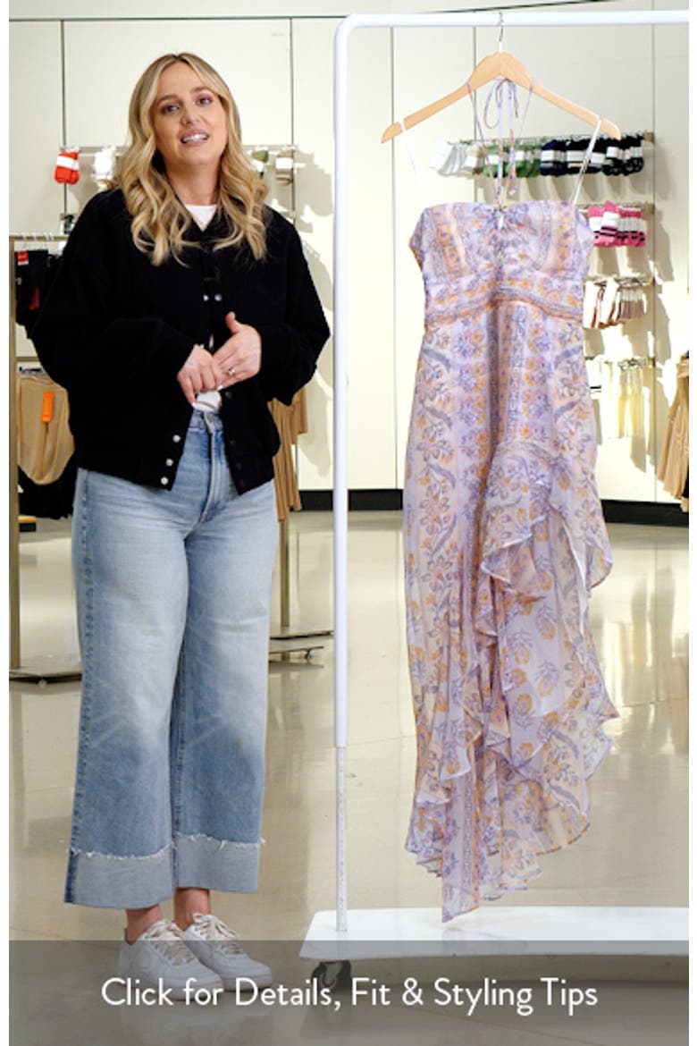 Estrada Mixed Print High-Low Dress video