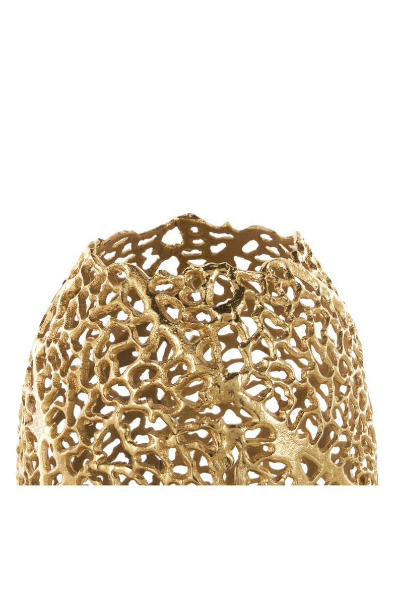 Textured Metal Vase, Alternate, color, GOLD
