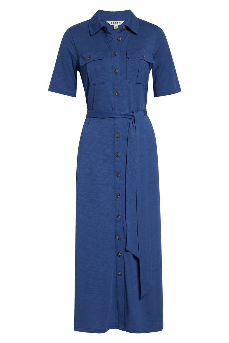 Mavis Cotton Blend Shirtdress, Alternate, color, DENIM BLUE