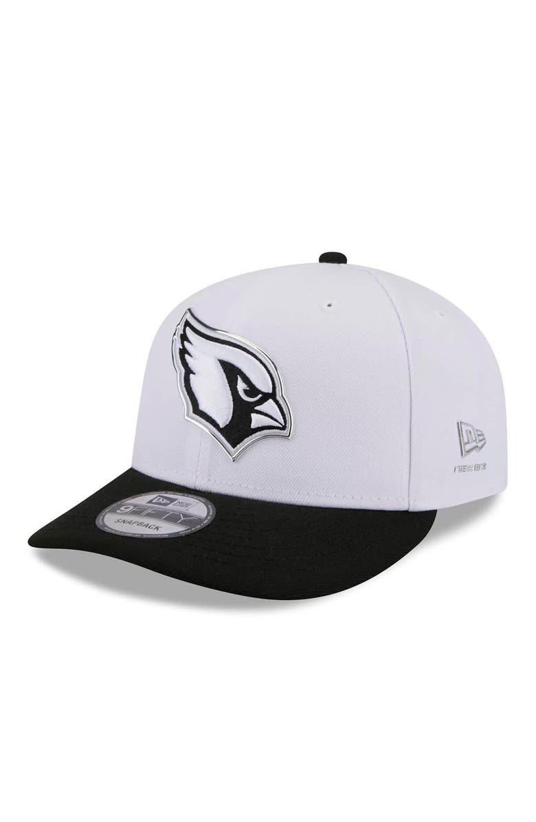 New Era Men's New Era White/Black Arizona Cardinals 2026 NFL Draft Pre-Curved 9FIFTY Snapback Hat, Main, color, White