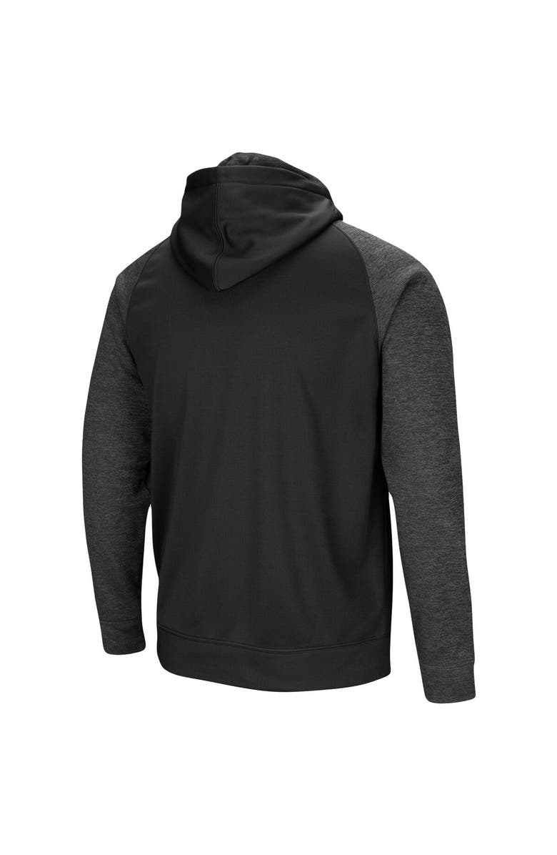 COLOSSEUM Men's Colosseum Black Alabama Crimson Tide Big & Tall Blackout Raglan Full-Zip Hoodie, Alternate, color, Black