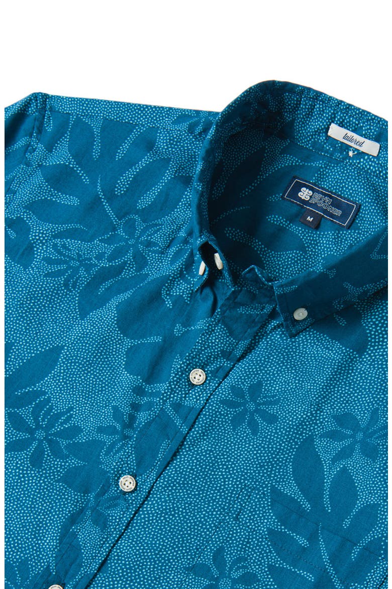 Dotty Pualani Short Sleeve Button-Down Shirt, Alternate, color, MAJOLICA