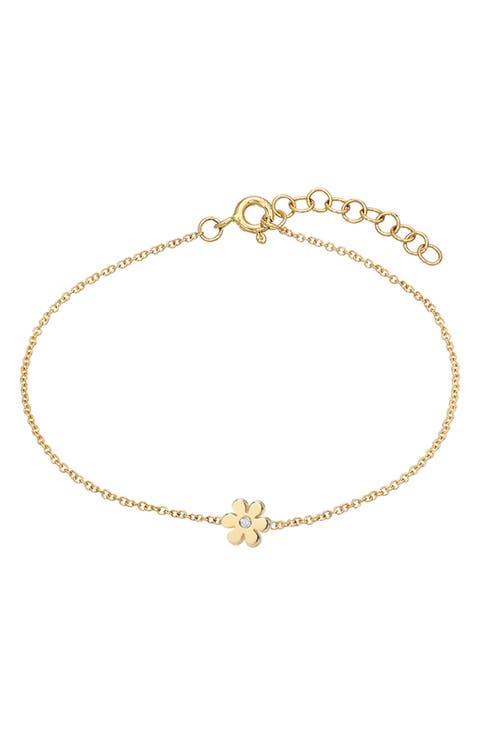 Tiny Flower Chain Bracelet