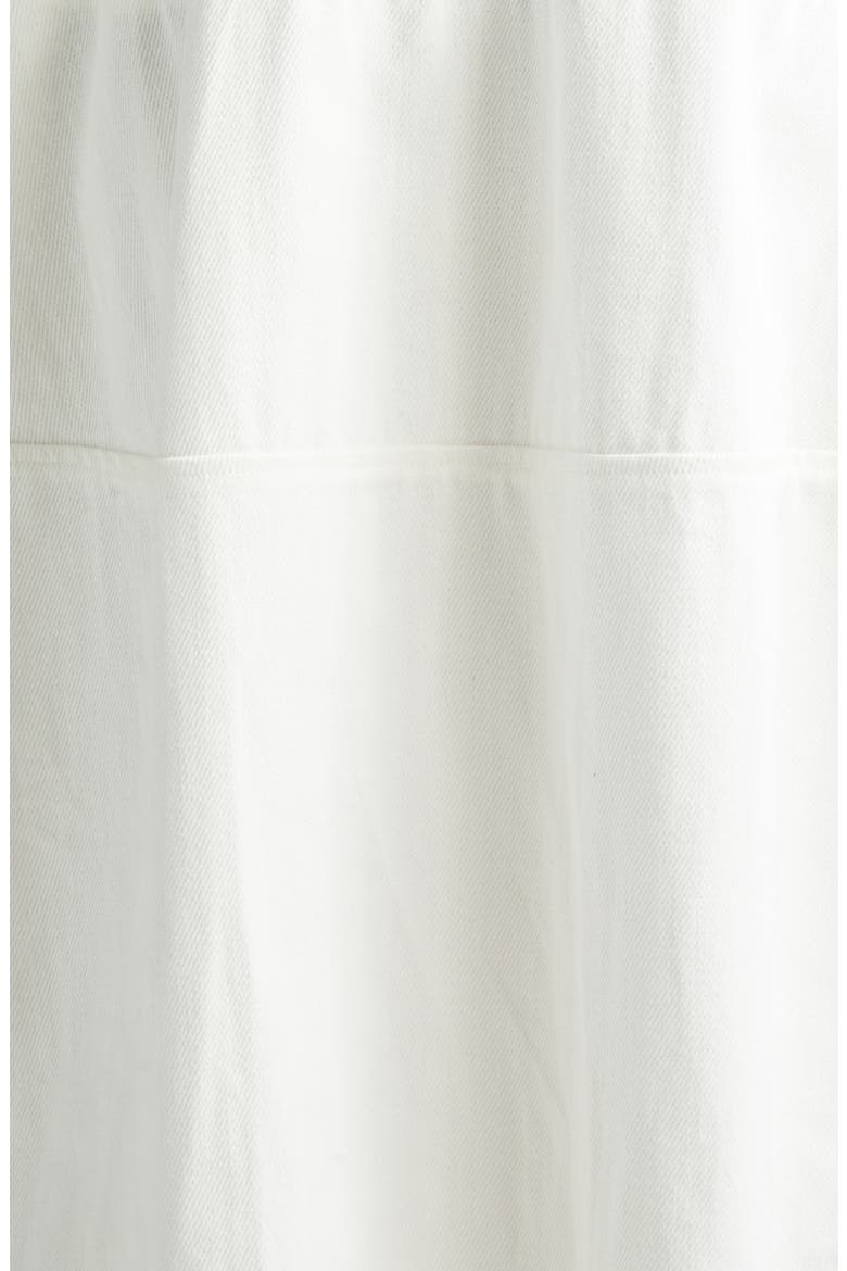 Rounded Cotton Twill Skirt, Alternate, color, WHITE