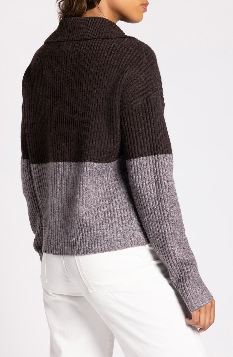 Thread & Supply Marie Half Zip Pullover, Alternate, color, Dark Brown