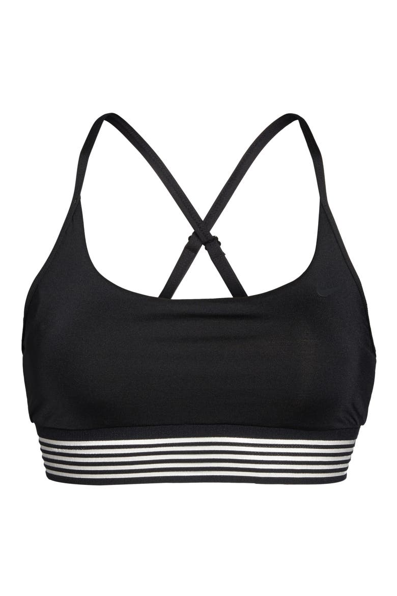 Crossback Sport Bikini Top, Alternate, color, BLACK