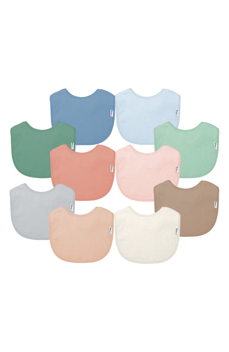 Green Sprouts Assorted 10-Pack Stay-Dry Everyday Bibs, Main, color, 