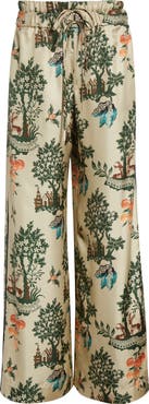 MONSE Double Waistband Silk Satin Pajama Pants