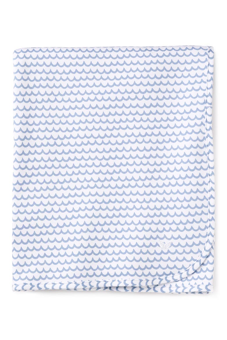 Pima Cotton Baby Blanket, Main, color, BLUE