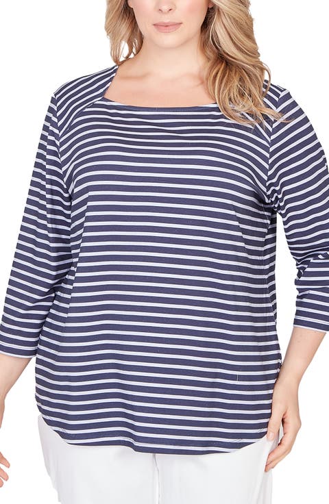 Novelty Stripe Top (Plus)