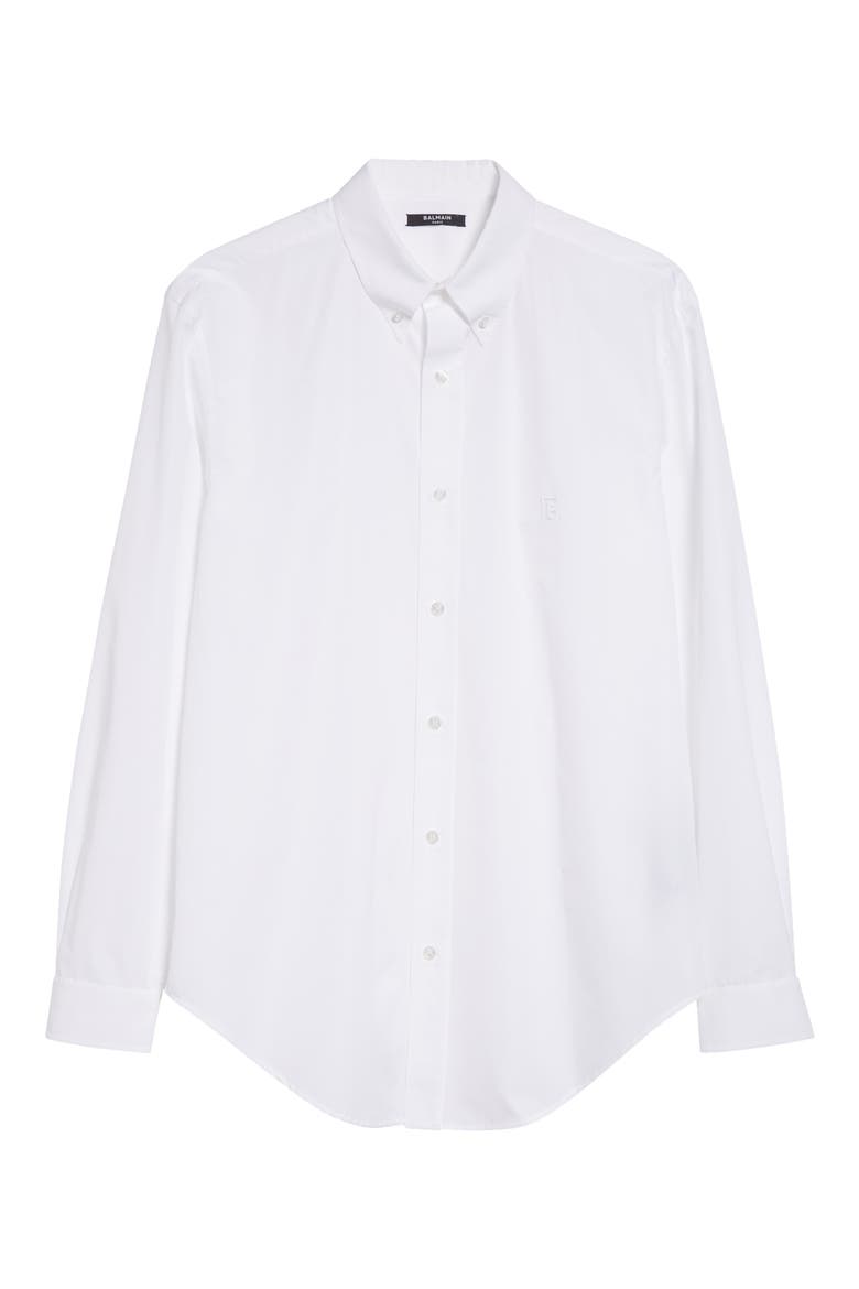 Cotton Poplin Button-Down Shirt, Alternate, color, 0FB OPTICAL WHITE