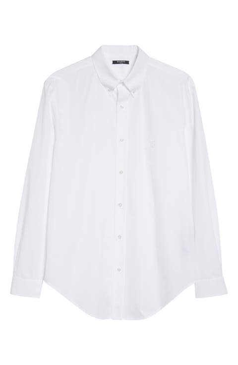 Cotton Poplin Button-Down Shirt