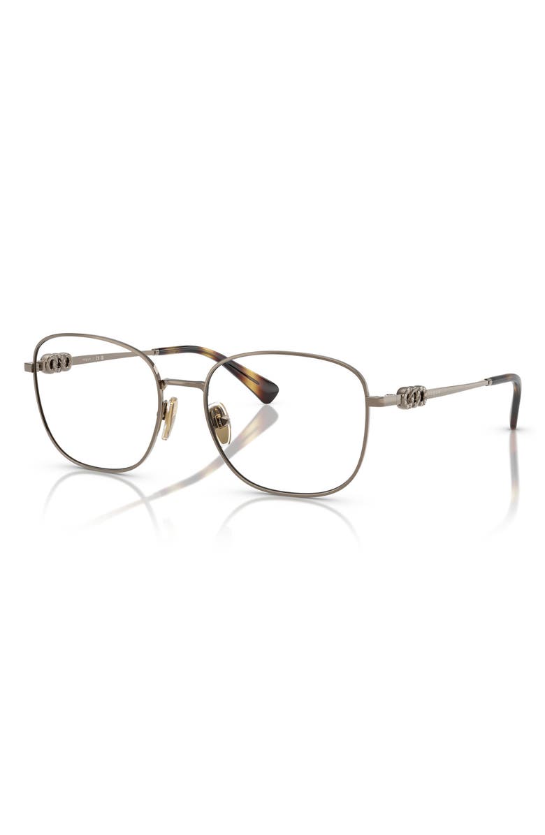 VOGUE 52mm Square Optical Glasses, Alternate, color, Lite Brown