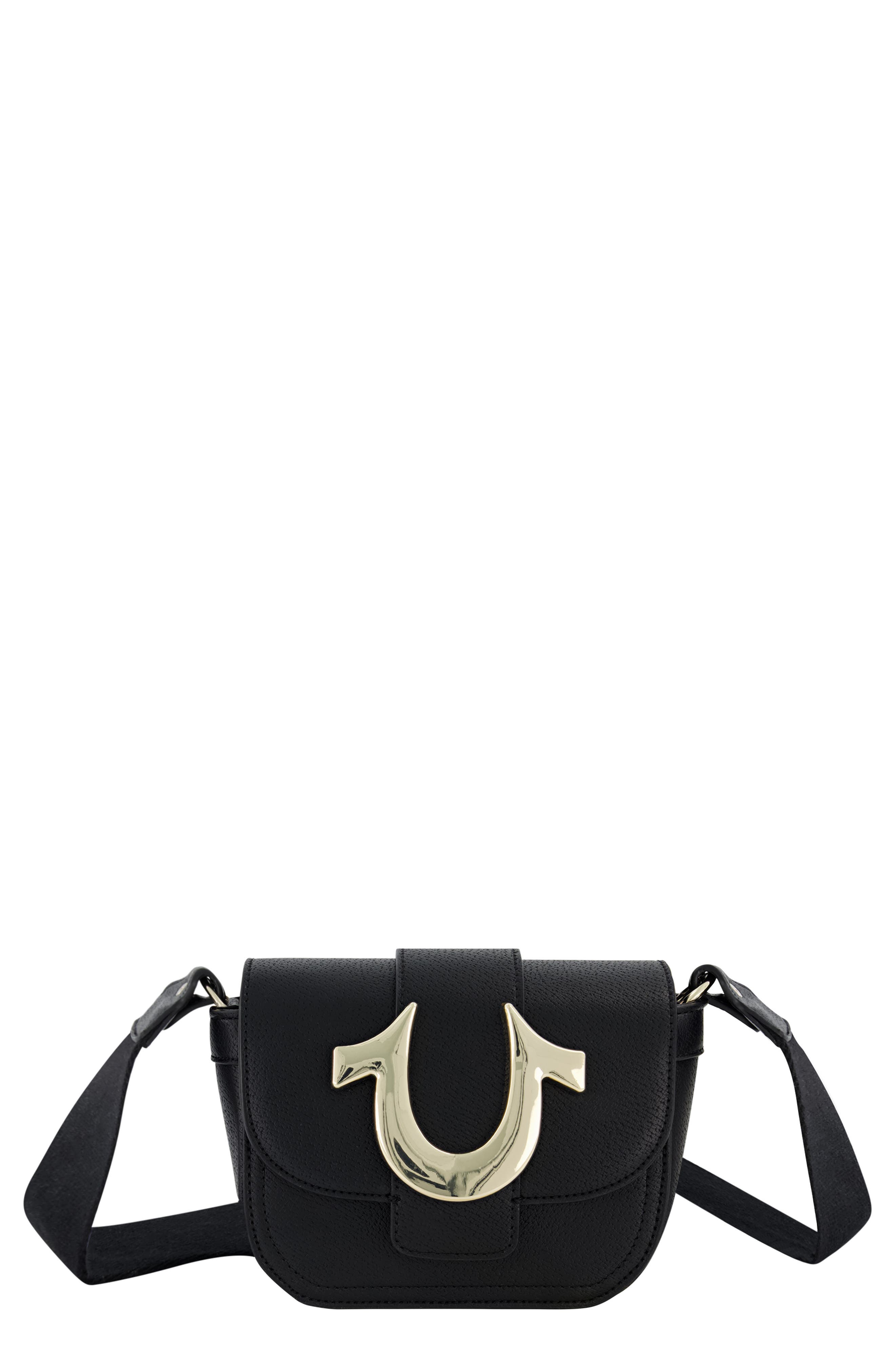 True Religion Mini Flap Crossbody Bag, Main, color, Black