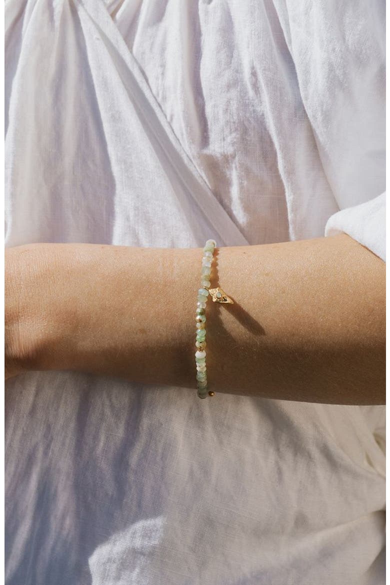Nurtured by Love Opal Conch Shell Bracelet, Alternate, color, Green