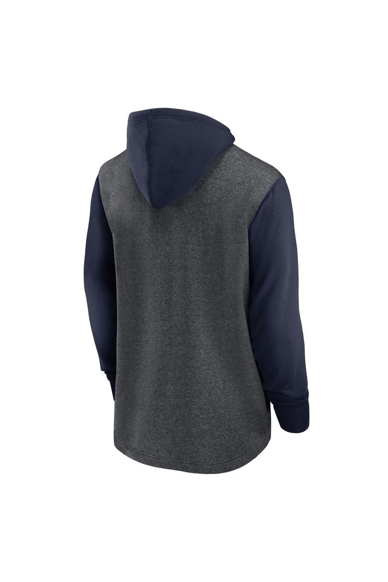 Men's Nike Heather Charcoal/Navy Denver Broncos Surrey Legacy Pullover Hoodie, Alternate, color, Heather Charcoal