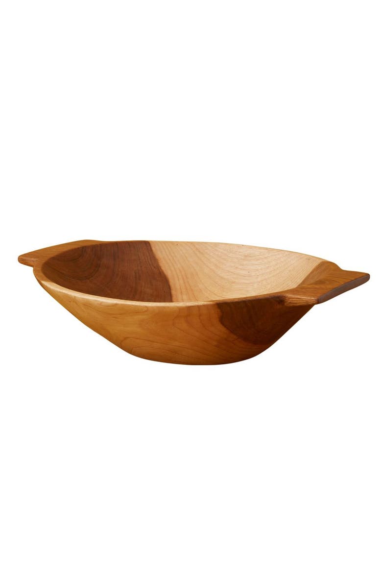 Azucar Cherry Wood Handled Bowl, Main, color, Natural