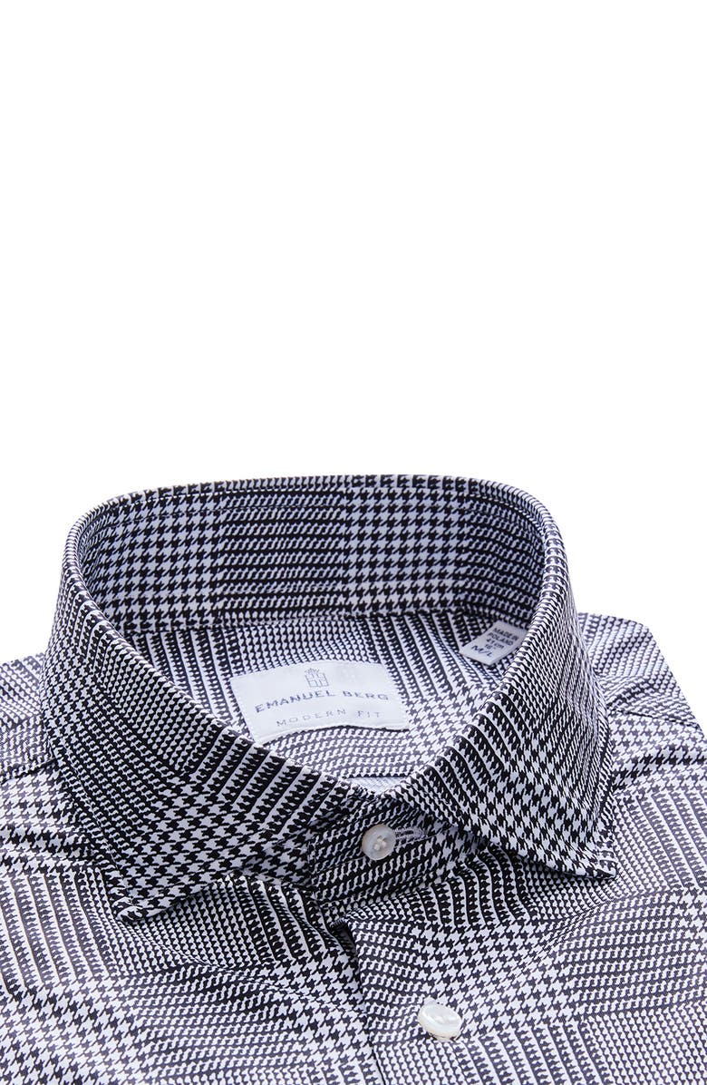 Emanuel Berg 4Flex Knit Modern Fit Long Sleeve Button-Up Shirt, Alternate, color, 