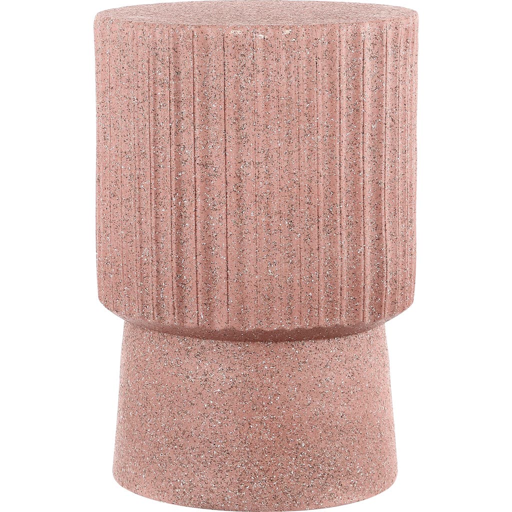 Shop Jonathan Y Louisa 19" Modern Art Deco Tambour Indoor/outdoor Accent Table In Pink Terrazzo