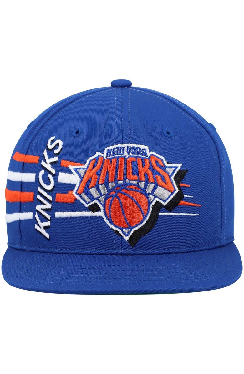 Mitchell & Ness Men's Mitchell & Ness Blue New York Knicks Retro Bolt Deadstock Snapback Hat, Alternate, color,
