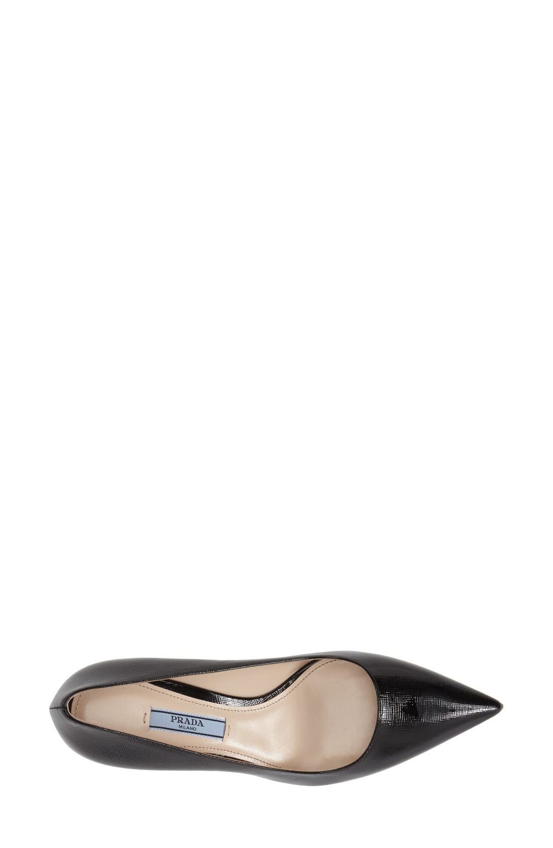 Pointy Toe Pump, Alternate, color, BLACK LEATHER